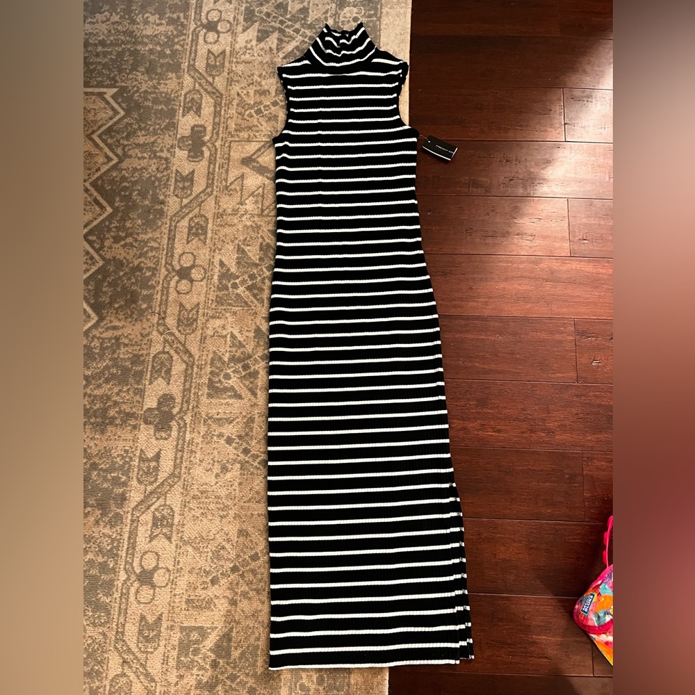 French Connection sleeveless sweater high neck dress